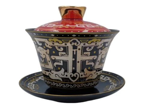 Gaiwan z pływającą pokrywką, porcelana, 180 ml