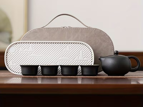 Tea set, ceramic, 5 pieces