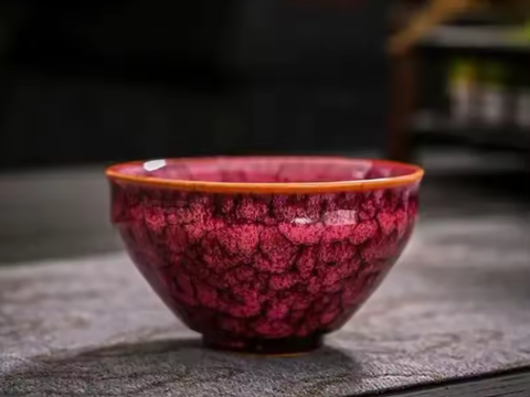 Czarka czerwona, 60 ml, ceramika