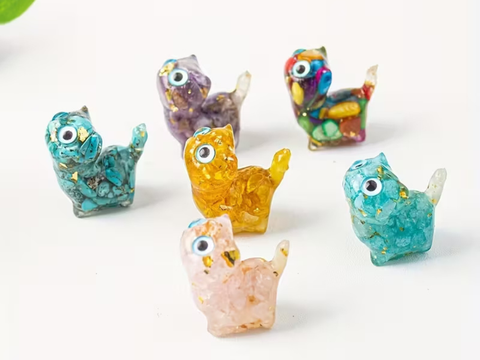 Cat, tea figurine, stone