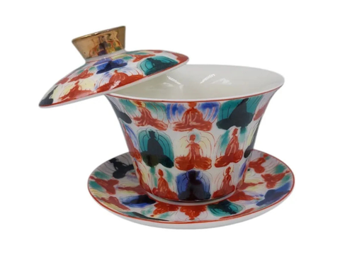 Gaiwan z pływającą pokrywką, porcelana, 180 ml