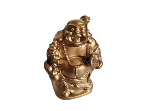 Budda Maitreya, figurka herbaciana, żywica, 5x3 cm