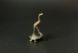 Crane and turtle figurine (6х3 cm), bronze