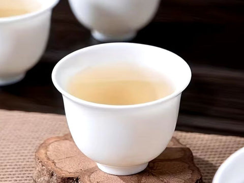 Чайный набор, белый, керамика, 4 предмета