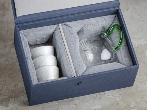 Набор для чая #198, стекло, 380 мл, 4 элемента