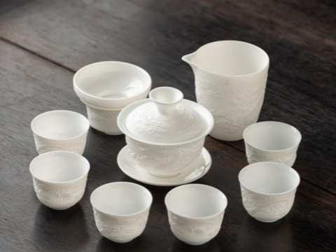 Zestaw do picia herbaty, porcelana, 10 elementów