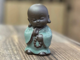 Monk with Prayer Beads, tea pet, clay