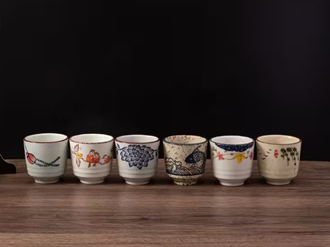 Zestaw czarek (150 ml), ceramika, 6 elementów