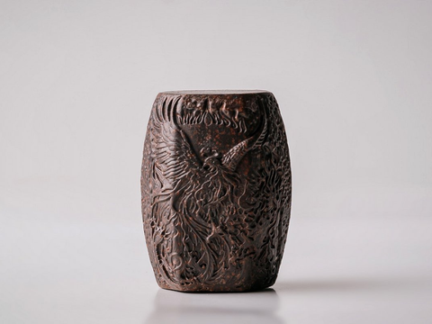 Smok i Feniks, figurka herbaciana, glina, 6x4 cm