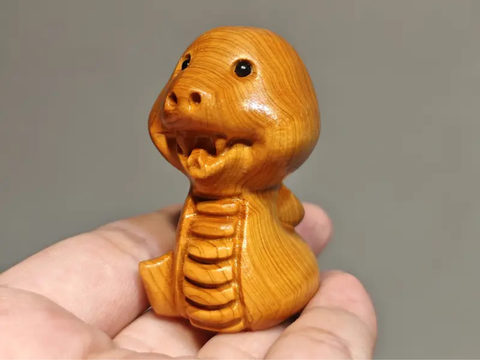 Змея, чайная фигурка, дерево, 5 см