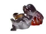 Figurka termiczna Królik z dynią (8х4 cm), żywica