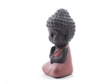 Mnich, figurka herbaciana, glina, 7.5x4 cm