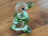 Duck, tea figurine, glass, 3.5 cm