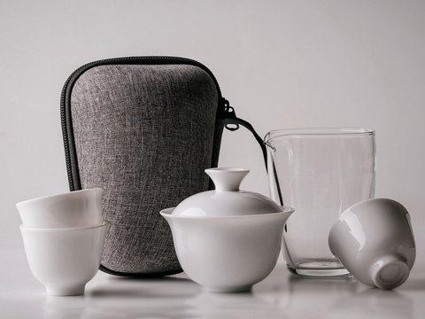 Zestaw do picia herbaty, porcelana, 5 elementów