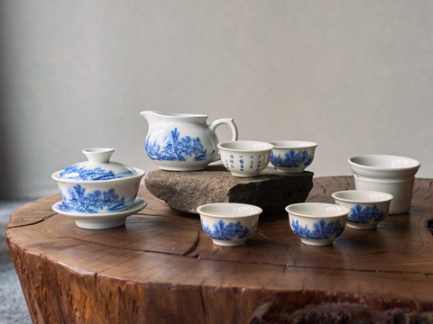 Zestaw naczyń do picia herbaty #247, porcelana, 10 elementów