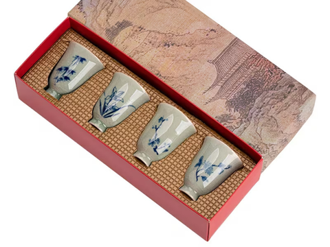 Set of teapots (60 ml), ceramic, 4 items