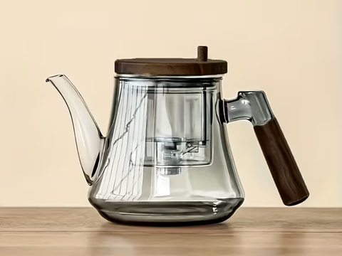 Teapod, szkło, drzewo, 730 ml