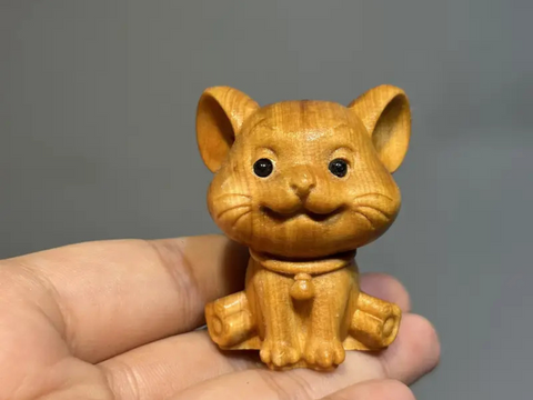 Figurka Mysz, drewo cyprysowo (4.5х2 cm)
