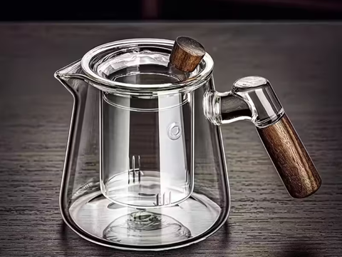 Teapot with strainer, glass, 650 ml