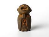 Mnich, figurka herbaciana, glina, 6.5x3 cm