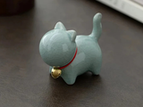 Kot, figurka herbaciana, ceramika, 5.6x7 cm