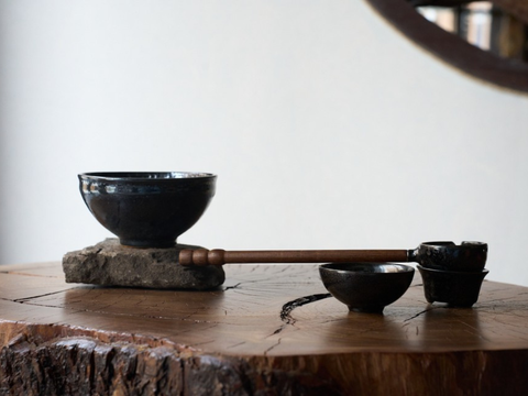 Tea set #237, ceramic, 4 pieces