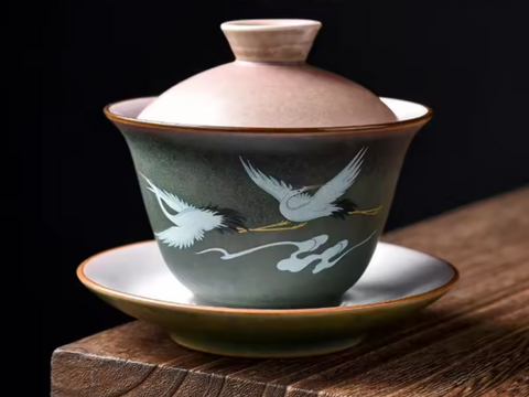 Crane Gaiwan , 160 ml (ceramic, enamel)