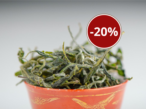 "Handmade" green tea, Tkibuli, Georgia, 2025