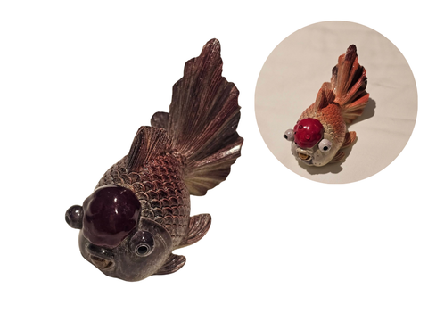Karp Koi, figurka termiczna, żywica, 8x5 cm