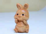 Кролик, чайная фигурка, дерево, 5 см