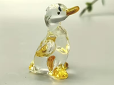 Duck, tea figurine, glass, 3.5 cm