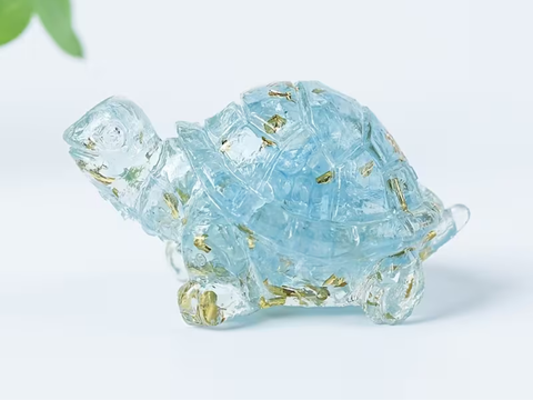 Żółw, figurka herbaciana, żywica, 5x2 cm