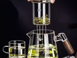 Teapot with strainer, glass, 650 ml
