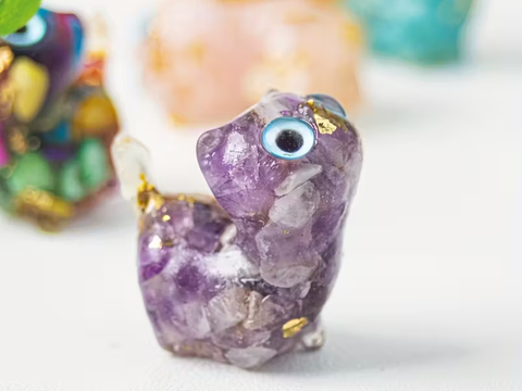 Cat, tea figurine, stone