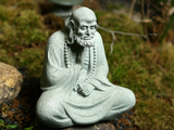 Medytujący Mnich, figurka herbaciana, żywica, 6x6 cm
