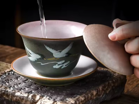 Crane Gaiwan , 160 ml (ceramic, enamel)