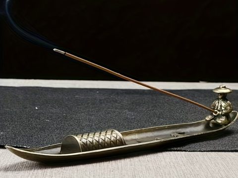 Podstawka na kadzidełka Rybak, metal, 13x3 cm