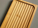 Naturalna Bambusowa Taca na Herbatę + Mata Rattanowa (34x12 cm)