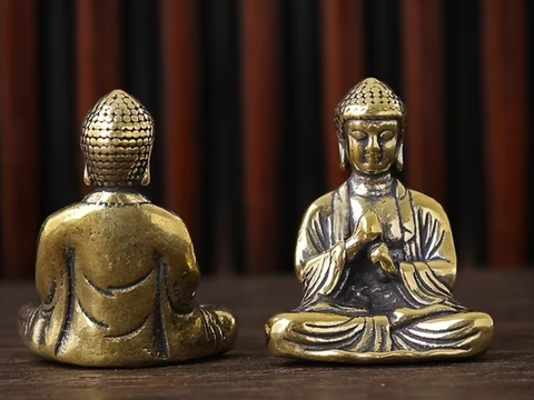 Buddha, tea figurine, metal, 2.8 cm
