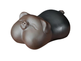 Pig, tea figurine, clay, 4x5.5x8 cm