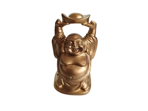 Budda Maitreya, figurka herbaciana, żywica, 5x3 cm