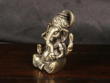 Ganesha, figurka herbaciana, metal, 4x5 cm