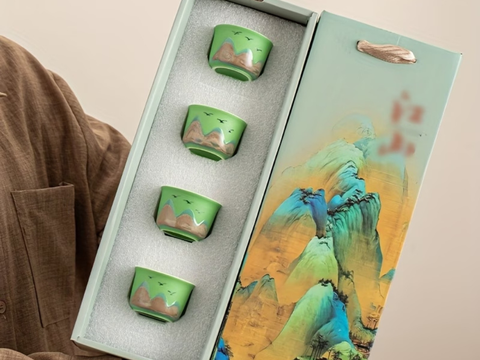 Zestaw czarek (60 ml), ceramika, 4 elementa