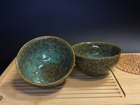 Tea bowl green, 60 ml, ceramic