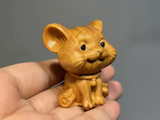 Figurka Mysz, drewo cyprysowo (4.5х2 cm)