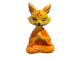 Медитирующий лис, чайная статуэтка, смола, 9x6 см