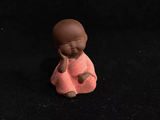 Mnich, figurka herbaciana, glina, 5 cm
