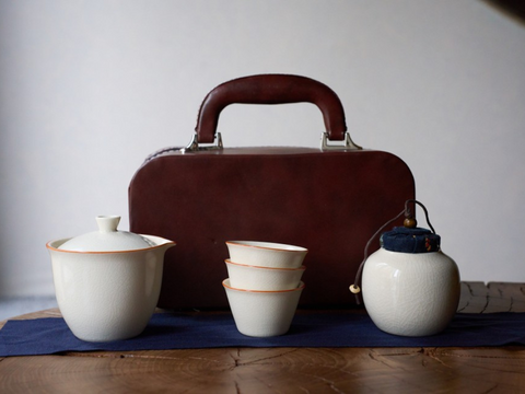 Camping dinnerware set №230, Zhu Yao ceramic, 5 pieces