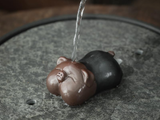 Pig, tea figurine, clay, 4x5.5x8 cm