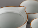 Tea set #149 camping, Zhu Yao ceramic, 3 pieces.